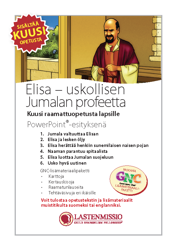 Elisa, uskollisen Jumalan profeetta + lisämateriaalipaketti